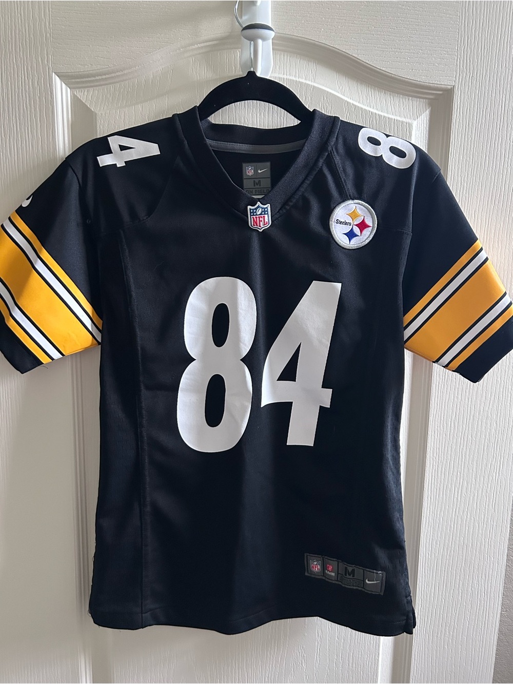 Nike Black and Yellow Pittsburgh Steelers #84  Kids Jersey